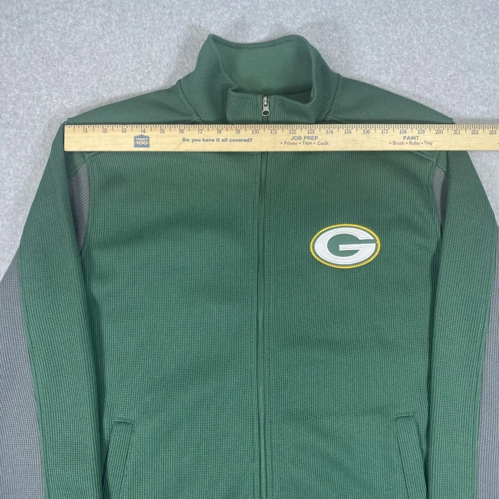 NFL Green Bay Packers Jacket Mens XL Green Full Zip Fleece G-III Apparel Group